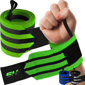 Finished End Binding Easily Fit Unisex Wrist Wraps Ideal For Cross Fit Dead Lifting Powerlifting <b>Athletics</b> Use Wrist Straps - Product Image 5