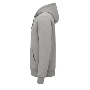 <b>Men's</b> <b>Grey</b> Zipper Sweatshirt Regular Fit <b>Fleece</b> Casual Autumn Wear 100% Cotton Knitted Long Sleeve Solid Color Hoodies - Product Image 3