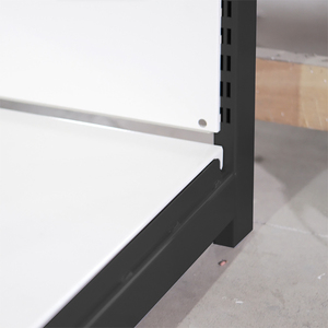 Góndola Metálica Ajustable para Montaje en Pared |   Estantes de tienda de conveniencia de una sola cara con panel trasero sólido - Fábrica OEM en Vietnam - Product Image 4