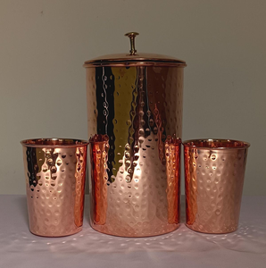 Carafe en cuivre avec motif diamant laser pour cuisine et table, design métallique, disponible au prix le plus bas - Product Image 3