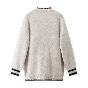 Custom Breathable V-Neck Varsity Cardigan Mens Retro Striped Sleeve Knit Sweater Button Up College Style <b>Jacket</b> - Product Image 2