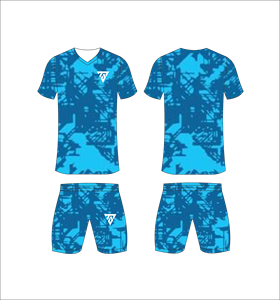 Custom Sublimated Geometric <b>Soccer</b> Jersey Set V-Neck Short Sleeve Moisture Wicking Athletic Fit All Seasons Adult Men - Product Image 5