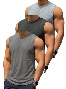 Summer Men's Cotton Breathable Vest 3pcs Set Fashionable Solid Color Summer Men's Sleeveless Vests 5Pcss Set Cool And Breathable - Product Image 4