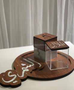 Quemador Bakhoor de madera Premium de alta calidad con detalles de nácar y tarro de almacenamiento acrílico para regalos de Eid y Ramadán - Product Image 3