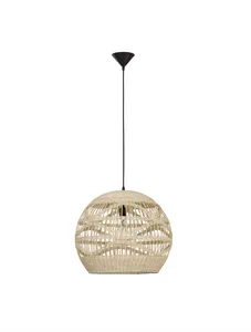 Best Supplier Bamboo Rattan Pendant Lamp Handwoven <b>Light</b> <b>Fixture</b> for Hospitality Design - Product Image 1