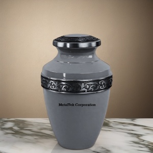 Hot Selling New Grey Cremation Urns For Ashes Customized Colours American Adult Funeral Supplies <b>Memorial</b> <b>Keepsake</b> Ashes Jar Urn - Product Image 1