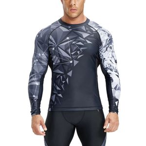 3D Digital Printed Rash Guard <b>Men</b> Long Sleeve BJJ MMA <b>Compression</b> <b>Shirt</b> Jiu Jitsu Training Top High Elasticity Workout Apparel W - Product Image 5