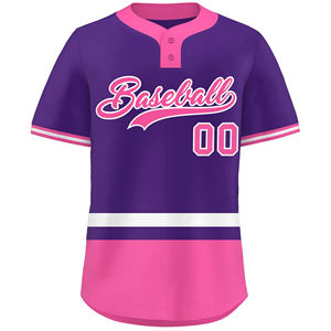 Camiseta de Béisbol Unisex Personalizada, Poliéster/Algodón, Absorbente de Humedad, Transpirable, Uniforme Deportivo para Equipos, Fabricante OEM, Proveedor, Fábrica - Product Image 2