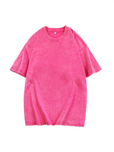 T-shirt en coton vert olive délavé surdimensionné pour homme, manches courtes, col rond, couleur unie, décontracté, jersey uni - Product Image 3