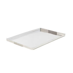 Premium Quality Hammered Rectangle Gold Metal <b>Serving</b> Tray With Handles Modern Decorative Bar <b>Platter</b> For Home Hotel Events - Product Image 2