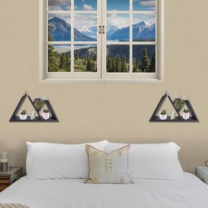 Eco-Friendly Wooden Wall <b>Shelves</b> for Living Room Bedroom | Handmade <b>Rustic</b> <b>Floating</b> Storage Shelf - Product Image 2