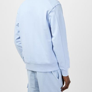 Sweat-shirt à col rond en molleton épais de haute qualité, personnalisé, vierge, 500 g/m², pour sublimation, plissé et brodé pour hommes - Product Image 2