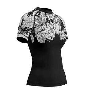 <b>Women</b> HALF Sleeve Rashguard Durable <b>Compression</b> Base Layer Quick Dry Training Wear - Product Image 2