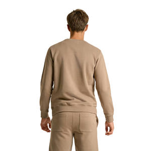 Sweat-shirt à col montant pour homme, coupe classique, couleur unie, en coton French Terry, avec poche, décontracté, automne, écologique, respirant - Product Image 6