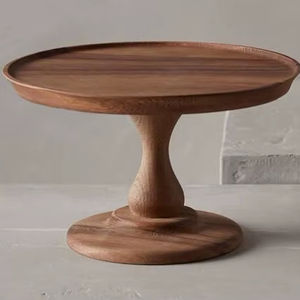 ที่ตั้งเค้กวันเกิดรูปทรงโค้งมนทำด้วยมือสำหรับงานเลี้ยงฉลองเค้กไม้ - Product Image 4