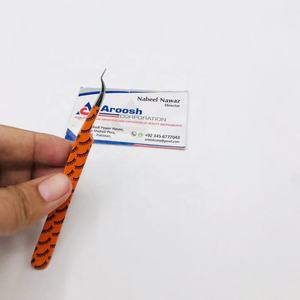 แหนบสแตนเลสพิมพ์ลายกระดาษสีส้มพร้อมปลายแหลมทนทาน - Product Image 1