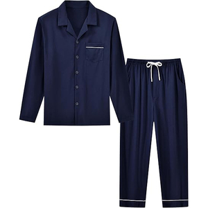 Everyday Lounge <b>Men</b> Night Suit Short Sleeve Scoop Neck Shorts <b>Set</b> Drawstring Soft Breathable Lightweight Summer <b>Pajamas</b> - Product Image 1