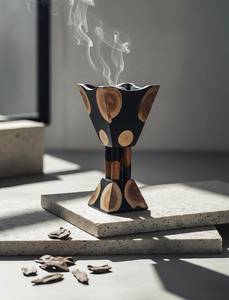 FAIZA CRAFT Unique Handcrafted Premium Sandalwood Acacia Wood <b>Epoxy</b> <b>Resin</b> 100% Natural Eco-friendly Durable Aromatic Bakhoor - Product Image 4