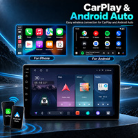 HANTUE Autoradio multimédia universel 9 pouces 2+32G avec écran tactile sans fil, lecteur DVD, lecteur Android pour voiture