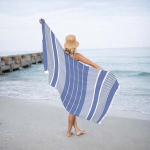 Serviette Fouta Turque Rayée Promotionnelle en Coton pour Hammam, Serviette Turque Personnalisable en Taille et Couleurs, Vente en Gros en Inde - Product Image 1