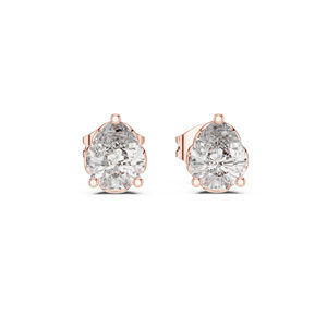14K Rose Gold Pear Lab-Grown Diamond <b>Stud</b> <b>Earrings</b> <b>for</b> <b>Women</b> | Bridal Collection | New Grown Diamond - Product Image 1