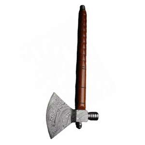 Hache forestière artisanale en acier Damas, manche en bois de frêne, outil professionnel pour couper le bois, vente en gros directe d'usine - Product Image 3