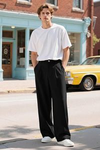 กางเกงลำลองผู้ชาย Omni Slacks ทรงหลวมพร้อมห่วงร้อยเข็มขัด กางเกงทำงานทรงสบาย ใส่ได้ทุกวัน - Product Image 6