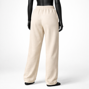 Pantalon de survêtement ample pour femme, imprimé bouffant, 100 % coton 380g, taille mi-haute, jambe large, avec cordon de serrage, décontracté, pour l'hiver, personnalisation OEM - Product Image 3