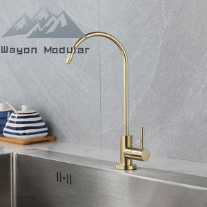 <span class=keywords><strong>Grifo</strong></span> de Agua Potable de Acero Inoxidable Dorado Cepillado Moderno Wayon para Sistema de Ósmosis Inversa de Cocina - Product Image 1