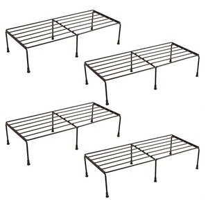 Japanese Style Light <b>Weight</b> Metal Plant <b>Stand</b> Set of 4 | Anti-Rust Iron Planter Holder for Balcony & Indoor Desktop Use - Product Image 1
