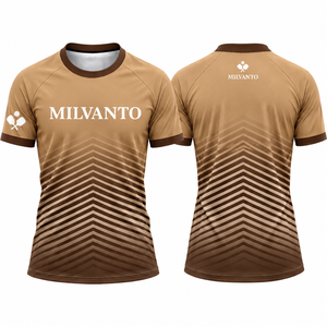 Maillot de pickle-ball personnalisé Camel pour hommes et femmes, T-shirt de pickle-ball, vêtements de sport pour paddle, sublimation, fabricant de tenues d'équipe de pickle-ball - Product Image 1