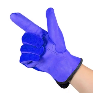 Cowhide Grain & Split Leather <b>Driver</b> <b>Gloves</b> XL Size Soft Comfortable Cotton Liner Elastic Cuff Breathable Anti-Slip Industrial - Product Image 6