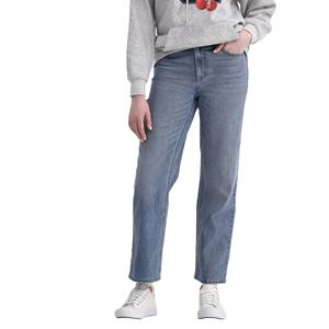 Servicio OEM de moda Color gris Pantalones vaqueros rectos con estilo para mujer Diseño personalizado Pantalones vaqueros lavados para mujer - Product Image 1