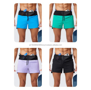 กางเกงวิ่งขาสั้น2-in-1ของผู้ชายกางเกงขาสั้นแยกกีฬาแห้งเร็วโลโก้ที่กำหนดเอง - Product Image 4