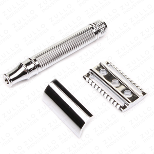 Rasoir de sécurité à double tranchant réglable en acier inoxydable, rasoir professionnel pour la barbe et le visage des hommes - Product Image 6