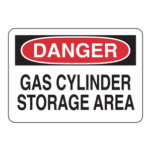 Panneau de signalisation pour zone de stockage de bouteilles de gaz Brady Danger - Marquage de sécurité imprimé UV pour intérieur et extérieur - Product Image 2
