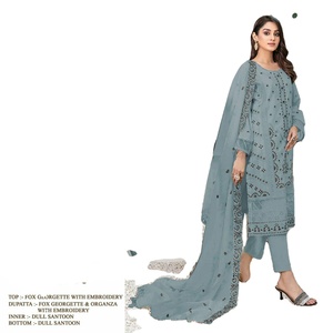 วัสดุคุณภาพดีเดือน Eid & ramdan พิเศษบอลลีวูดได้แรงบันดาลใจจาก Salwar Kameez สามชิ้นพร้อมชุด dupatta - Product Image 1