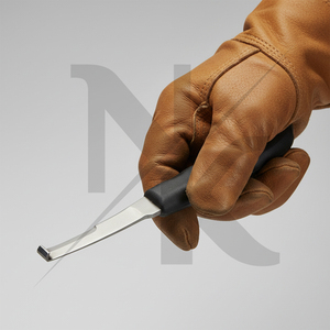 Professional Grade Reusable Wide Blade Hoof Knife Right <b>Handed</b> 304 Stainless Steel Surgical Veterinary Farrier Tool Horse Nafko - Product Image 5