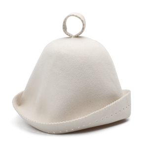 Chapeau <span class=keywords><strong>de</strong></span> sauna en laine naturelle en gros, accessoire <span class=keywords><strong>de</strong></span> bain japonais, protection personnalisée pour la tête, chapeaux <span class=keywords><strong>de</strong></span> sauna unisexes - Product Image 1