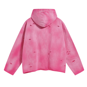 Sudadera con Capucha Oversize de Poliéster 210gsm con Tinte Pigmentado, Lavado Ácido, Transpirable y Efecto Desgastado para Hombre - Product Image 4