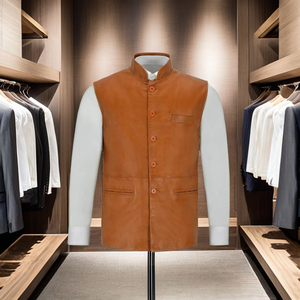 Haute qualité confortable sur mesure hiver mode gilet nouveau à la mode décontracté pur cuir gilet grande taille en gros costume gilet - Product Image 1