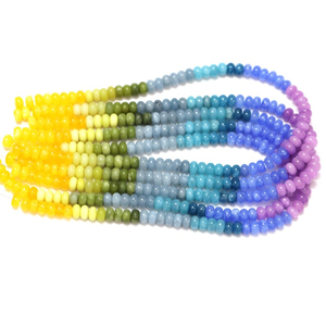 Perles Rondelles en Quartz Multicolores Bio : Pierres Précieuses Lisses de Qualité AAA (7-8mm) - Product Image 2