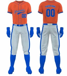 Uniforme de Béisbol Personalizado al por Mayor, de Alta Calidad, Cosido, Transpirable, que Absorbe la Humedad, para Invierno, Unisex, para Adultos, Ropa Deportiva - Product Image 1