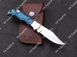 Cuchillo Táctico Plegable EDC de Acero Inoxidable para Camping y Caza al Aire Libre, Mango Personalizable de Madera Pakka, Bajo MOQ, ¡Gran Venta! - Product Image 2