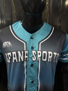 Nouveau design de maillot de baseball, impression numérique, blanc, court, respirant, 100% polyester, nom d'équipe personnalisé - Product Image 3