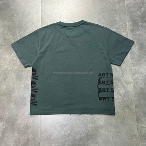 เสื้อยืดแขนสั้นผู้ชายไซส์ใหญ่ พิมพ์ลายมังกร คอกลม สไตล์สตรีท ผ้าถัก 100% คอตตอน พิมพ์ลายยางนูน 320 กรัม เป็นมิตรกับสิ่งแวดล้อม - Product Image 5