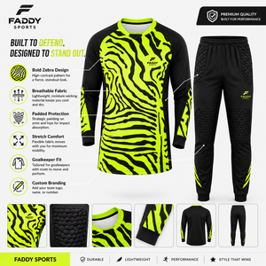 Ensemble d'uniformes de gardien de but rembourrés professionnels, maillot et pantalon de football personnalisés par sublimation, respirants et protecteurs - Product Image 5