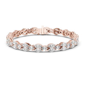 14Kt <b>Gold</b> Pear Marquise Diamond Bracelet 54 Stones 9.029Ct High Jewelry Luxury Designer Statement Bridal Party Wear Luxe - Product Image 1
