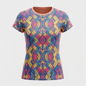 Camiseta de Manga Corta para Mujer de Alta Calidad, Color Personalizado, Ropa de Verano, Servicio Personalizado, Diseño Simple, Transpirable - Product Image 1