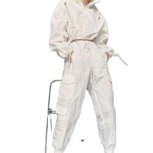 Chaqueta cortavientos de bloque de Color de talla grande de alta calidad al por mayor para mujer, conjunto de chándal de 2 piezas, conjunto cortavientos para hombre a prueba de viento - Product Image 3